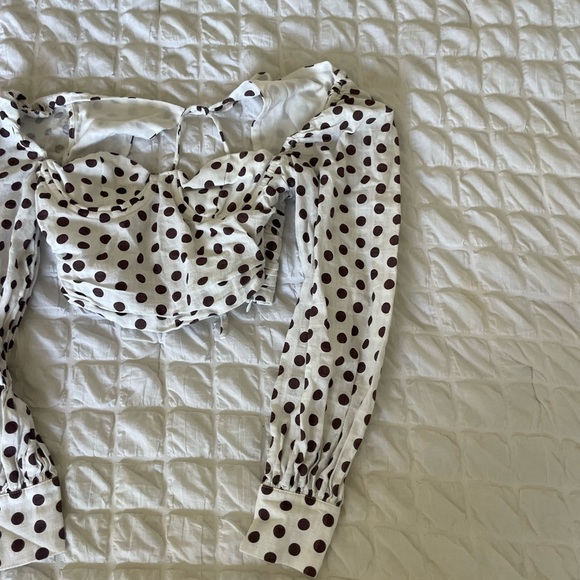 MAJORELLE Emily Polka Dot Blouse - Picture 5 of 12